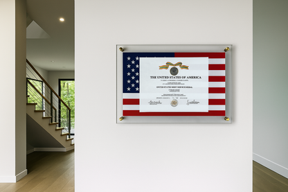 Military Award Modern Floating Frame