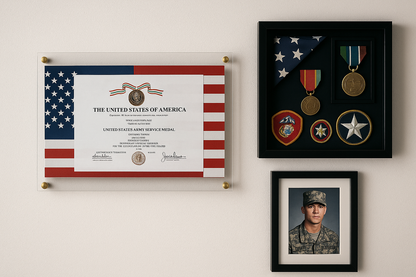 Military Award Modern Floating Frame
