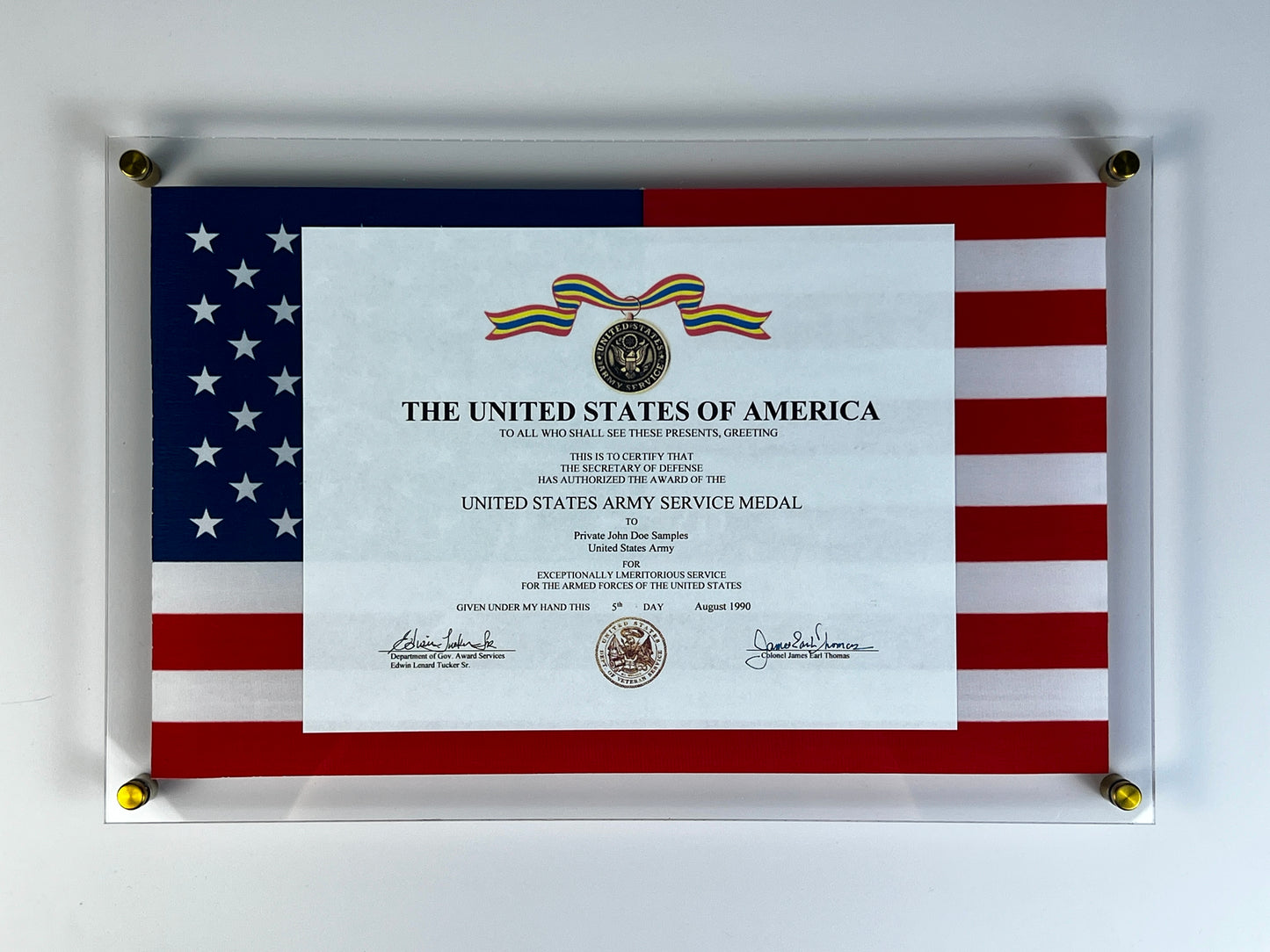 Military Award Modern Floating Frame