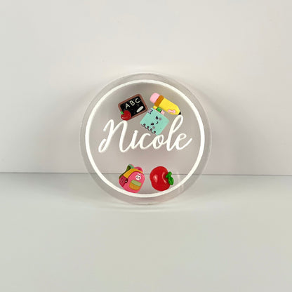 Custom Charm Teacher Coaster