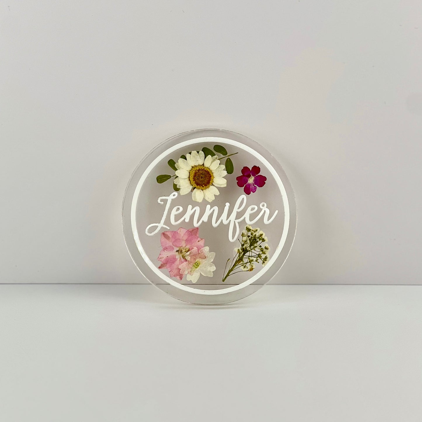 Custom Pressed Flower Coaster
