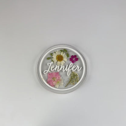 Custom Pressed Flower Coaster