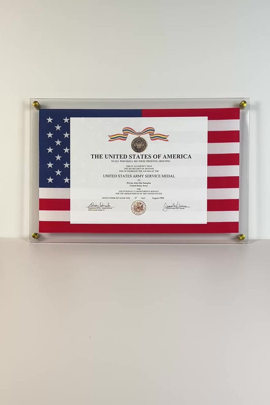 Military Award Modern Floating Frame